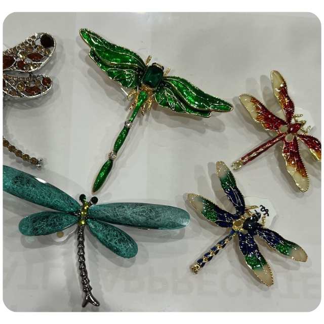 Selection of Brooches at BMD Op Shop Katoomba